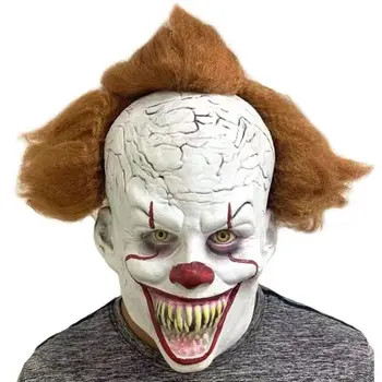 Новая маска призрака клоуна на Хэллоуин, реквизитная латексная маска для вечеринки, прямые продажи