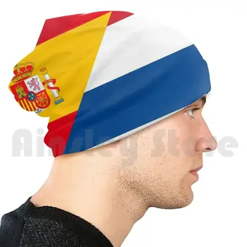 Наполовину голландские, наполовину Испанские шапочки, пуловер, удобная шапочка Испания Голландия Нидерланды Испанский Es Голландский флаг Espa? Ol Half