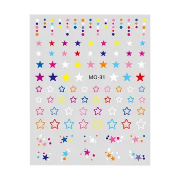 Наклейка Для Маникюра С Тиснением 5d Наклейки Для Ногтей Macaron Color Heart Star Dot Patterns Легко Удаляемые Наклейки для Маникюра Cute