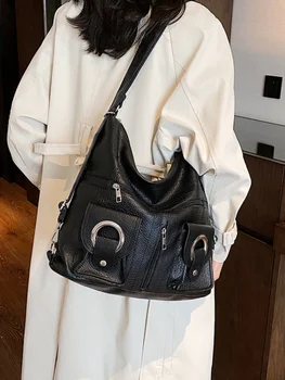 Повседневная мягкая дизайнерская сумка в нише, женская сумка 2023 года, новая популярная сумка на одно плечо, многоцелевой рюкзак