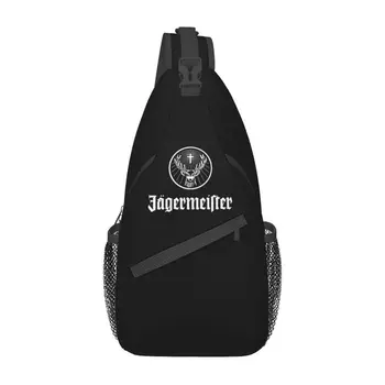 Jagermeister Logo Sling Нагрудная Сумка На Заказ Через Плечо Рюкзак через Плечо для Мужчин Дорожный Походный Рюкзак