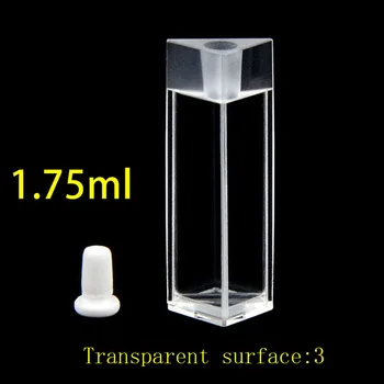 1 шт. кварцевая треугольная кювета с пробкой емкостью 1,75 мл, прозрачная поверхность: 3