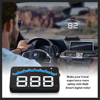 Универсальный головной дисплей M6 Автомобильный цифровой HUD OBD2 Скорость, об/мин Температура Напряжение с звуковой сигнализацией Безопасное вождение проектор