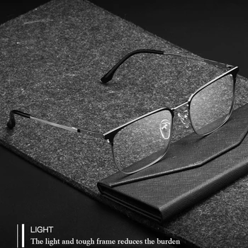 Новая оправа для очков из чистого титана Высококачественные Мужские оптические очки Оправа для очков по рецепту с полной оправой Мужской Деловой стиль