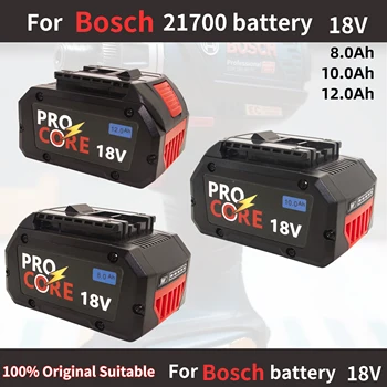 Аккумулятор 18V 8.0Ah ~ 12.0Ah для Электродрели Bosch Литий-ионный Аккумулятор 18V BAT609 BAT609G BAT618 BAT618G BAT614