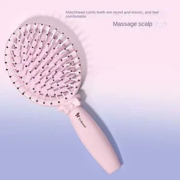 Розовый бантик гребень массажа массажные подушки массажные для волос анти-выпадение волос Щетка антистатическая воздушная подушка расческа