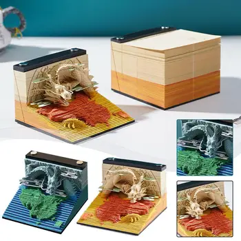 Процветающая Бумажная скульптура Huaxia Блокнот для заметок 3D Office Dragon 2024 Подарки Инструмент Друзья Художественное оформление Блокнот на заказ Art N V3Y6